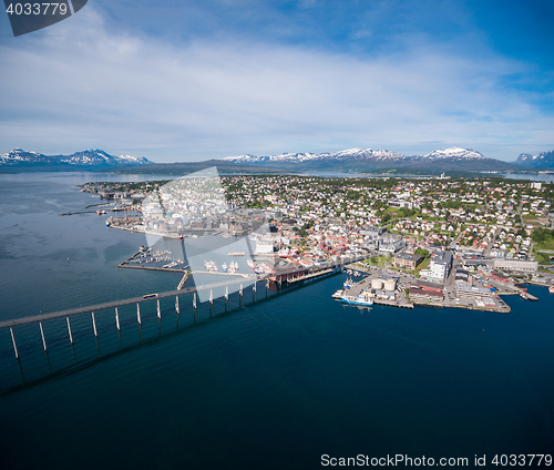 Image of Bridge of city Tromso, Norway