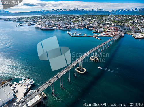 Image of Bridge of city Tromso, Norway