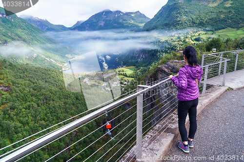 Image of Geiranger fjord, Norway.