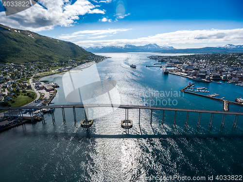 Image of Bridge of city Tromso, Norway