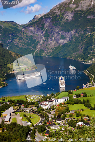 Image of Geiranger fjord, Norway.