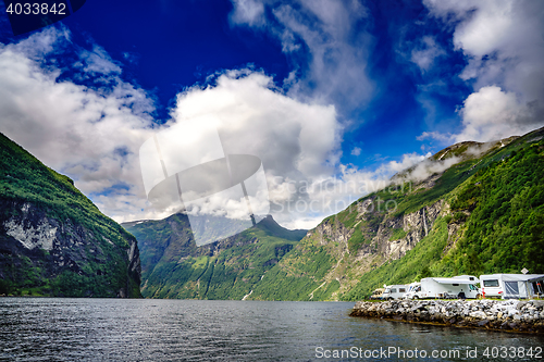 Image of Geiranger fjord, Norway.