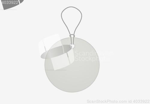 Image of white blank price tag with string