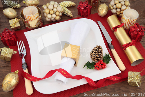 Image of Christmas Dinner Place Setting