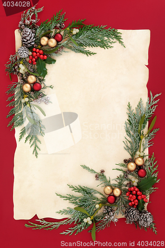 Image of Christmas Abstract Background Border