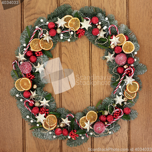 Image of Christmas Wreath Welcome Symbol