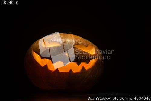 Image of Halloween pumpkin on black