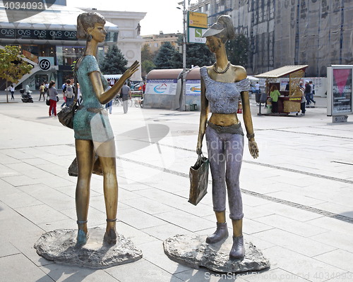 Image of Two Girls Sculpture Skopje