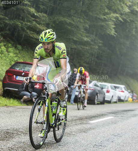 Image of The Cyclist Jean-Marc Marino Climbing Col du Platzerwasel - Tour