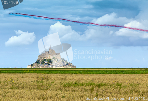 Image of Festive Mont Saint Michel Monastery