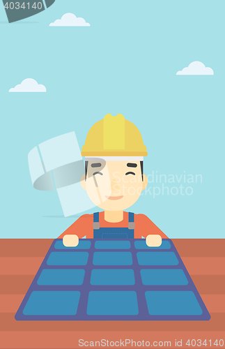 Image of Constructor with solar panel.