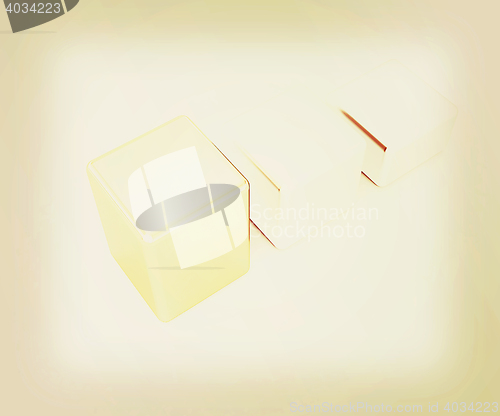 Image of Blocks. 3D illustration. Vintage style.