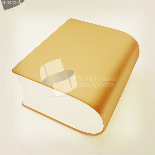Image of Glossy Book Icon isolated on a white background . 3D illustratio