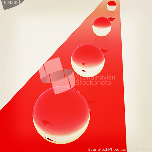 Image of the concept of motion . 3D illustration. Vintage style.