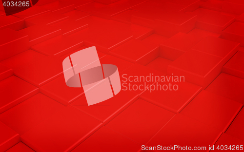 Image of Abstract red carpeting urban background. 3D illustration. Vintag