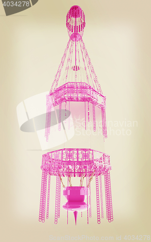 Image of Traditional arabic lamp. 3D illustration. Vintage style.