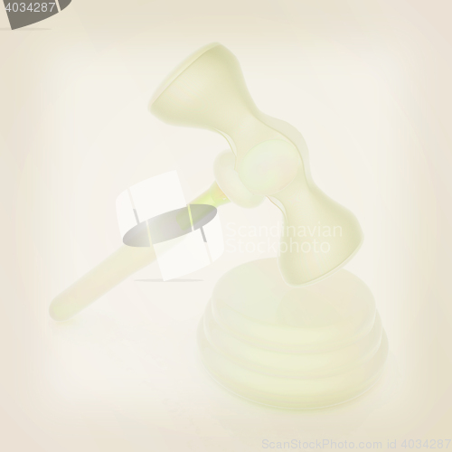 Image of Fantastic gavel isolated on white background . 3D illustration. 