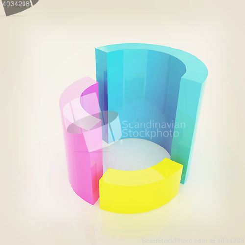 Image of Abstract colorful structure. 3D illustration. Vintage style.