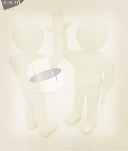 Image of 3d man isolated on white. Series: human emotions - five between 
