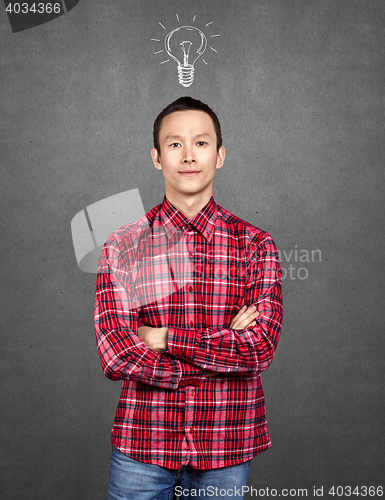 Image of Asian Man With Folded Hands