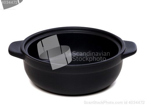 Image of Open black pot for stove