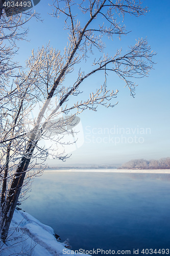 Image of Winter river landscape