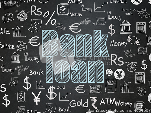 Image of Banking concept: Bank Loan on School board background