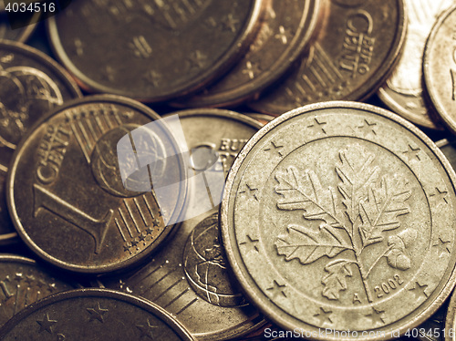 Image of Vintage Euro coins background