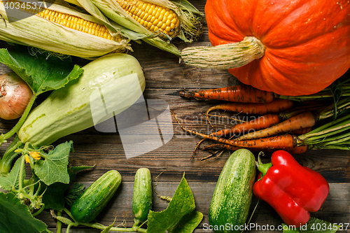 Image of Overhead view of a vegetables