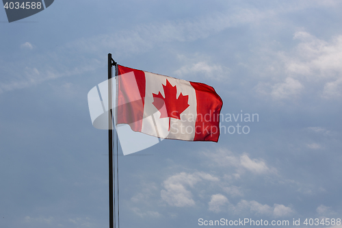 Image of National flag of Canada on a flagpole