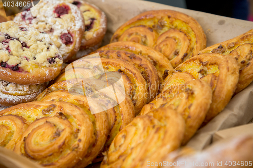 Image of fresh baked cookies fluffy croissants pastries