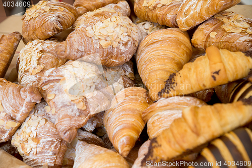 Image of fresh baked cookies fluffy croissants pastries