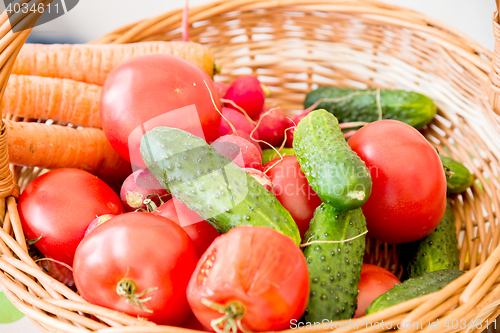 Image of Mix of vegetables in basket