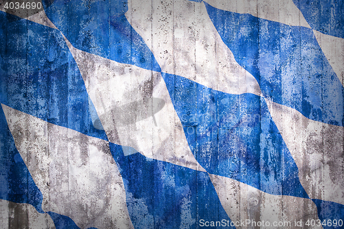 Image of Grunge style of Bavaria flag on a brick wall