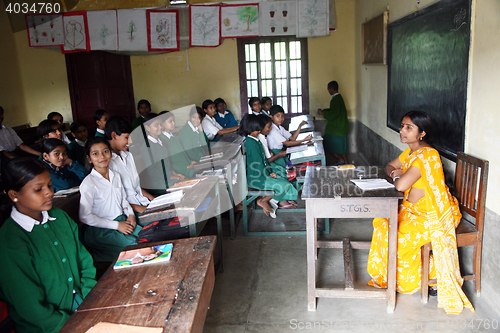 Image of Girls in St. Teresa Girls Hihg School, Bosonti, West Bengal, India