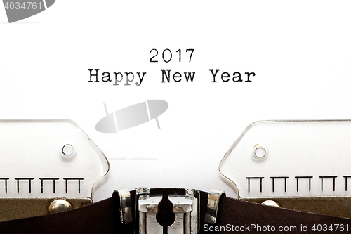 Image of Happy New Year 2017 Typewriter