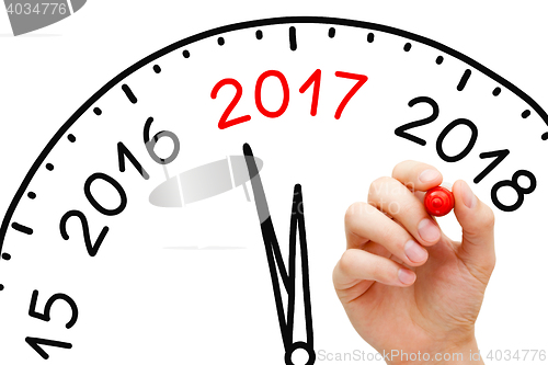 Image of New Year 2017 Clock Concept 