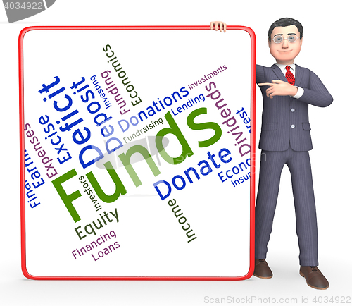 Image of Funds Word Represents Shares Text And Financial