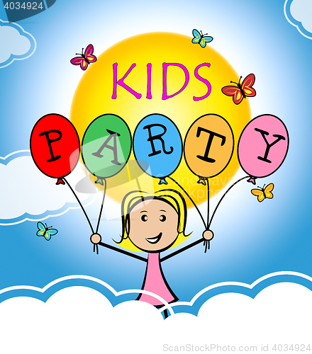 Image of Kids Party Means Youngster Parties And Cheerful