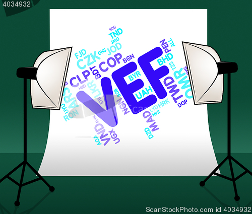 Image of Vef Currency Means Venezuelan Bolivar And Currencies