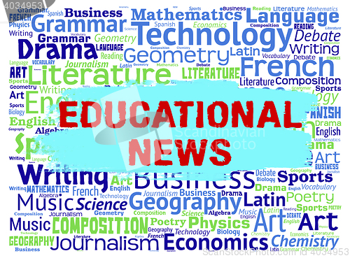 Image of Educational News Shows Social Media And Article