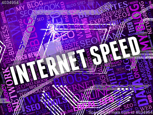 Image of Internet Speed Represents Websites Website And Searching