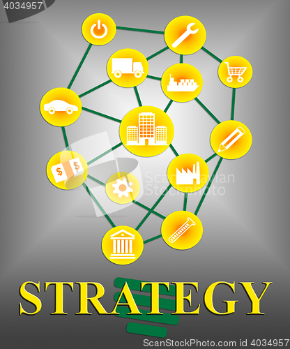 Image of Strategy Icons Means Tactics Tactic And Strategies