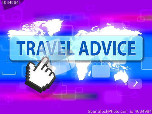 Image of Travel Advice Shows Holidays Advisor And Touring