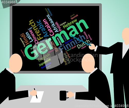 Image of German Language Indicates Text International And Foreign