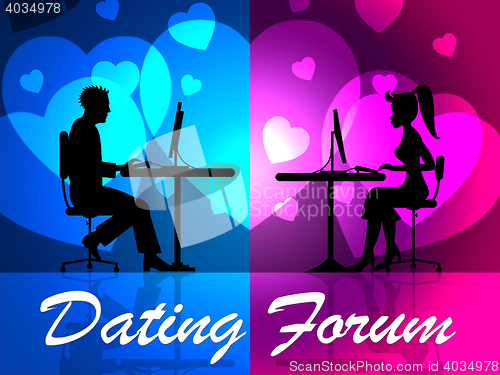 Image of Dating Forum Means Social Media And Community