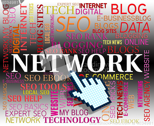 Image of Network Word Represents Global Communications And Computer