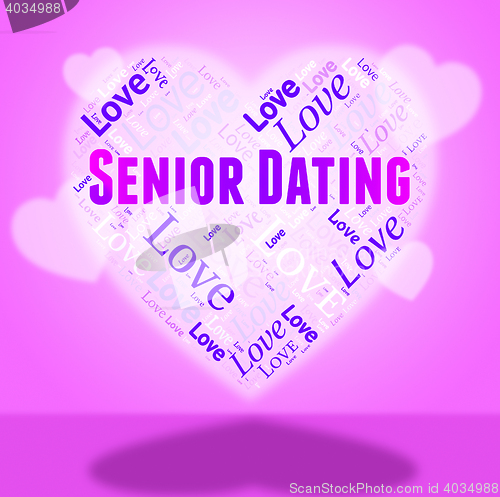 Image of Senior Dating Represents Retired Sweethearts And Dates