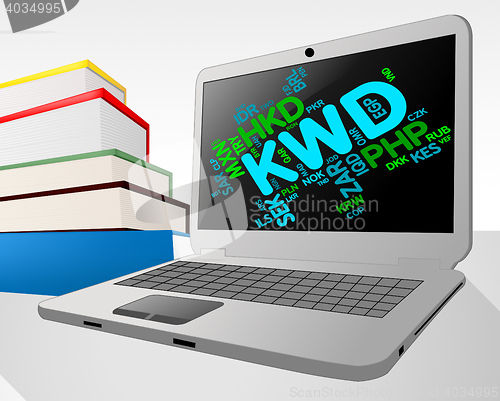 Image of Kwd Currency Indicates Worldwide Trading And Foreign