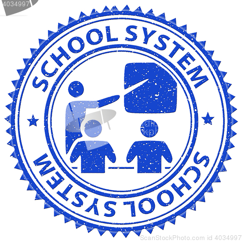 Image of School System Indicates Stamp Print And Learn